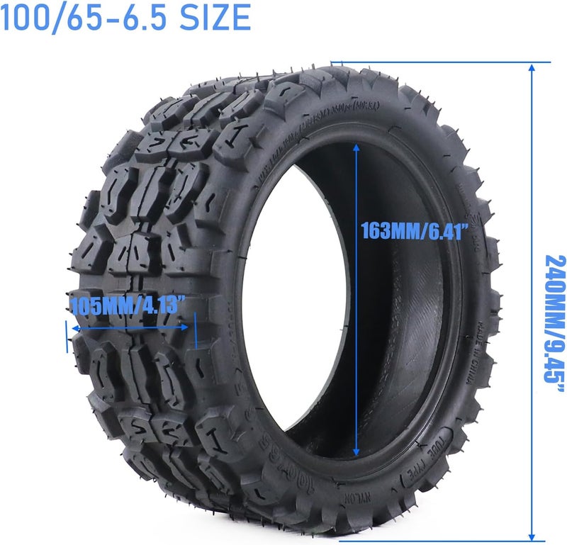 HTBCCHB 100/65-6.5 tubeless electric scooter road tire 11 Inches Vacuum Tire Off Road Wheel for Sealup/Dualtron Ultra/Thunder/Zero 11x / Speedual Plus - Image 2